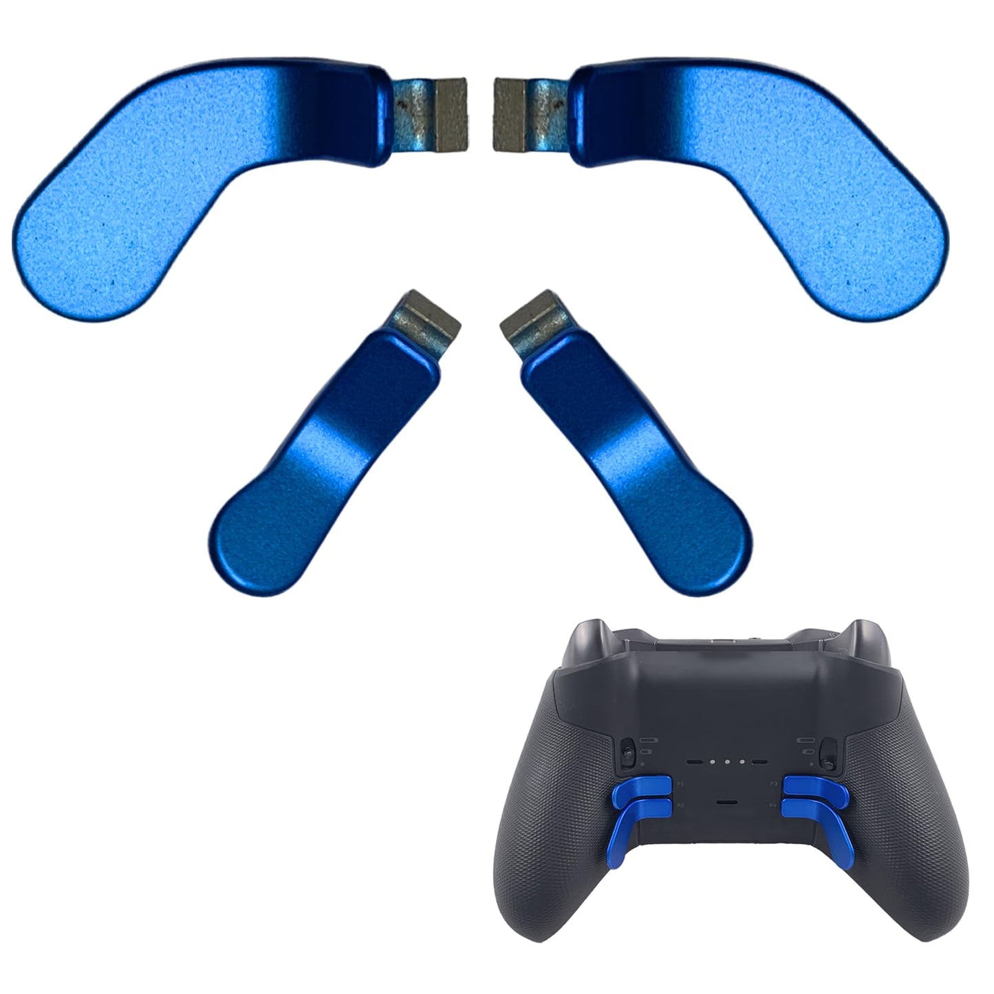 4 PCS Elite Controller Paddles for Xbox One Elite Controller /Elite Series 2 Core Controller  Stainless Steel Replacement Paddles Accessories for Xbox Elite Controller Series 2 Controller (Blue)