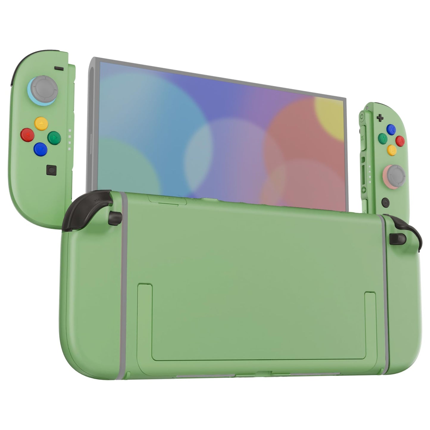 eXtremeRate DIY Replacement Shell Buttons for Nintendo Switch 2  Custom Full Set Rear Back Plate Controller Housing with Button for Switch 2 Handheld Console & Joycon 2 - Deluxe Version - Matcha Green