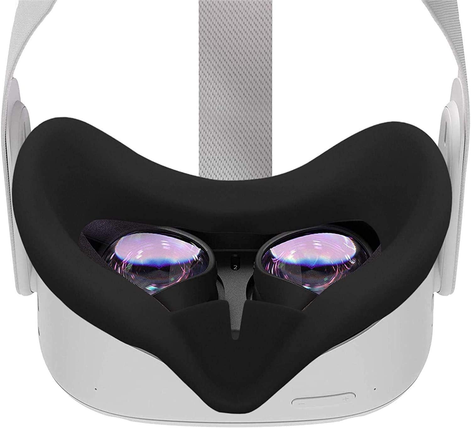 RGEEK VR Silicone Face Cover for Quest 2  Sweat-Proof Lightproof Non-Slip Washable Replacement Face Pads for Quest 2 Accessories