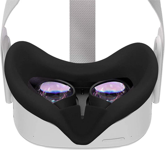 RGEEK VR Silicone Face Cover for Quest 2  Sweat-Proof Lightproof Non-Slip Washable Replacement Face Pads for Quest 2 Accessories