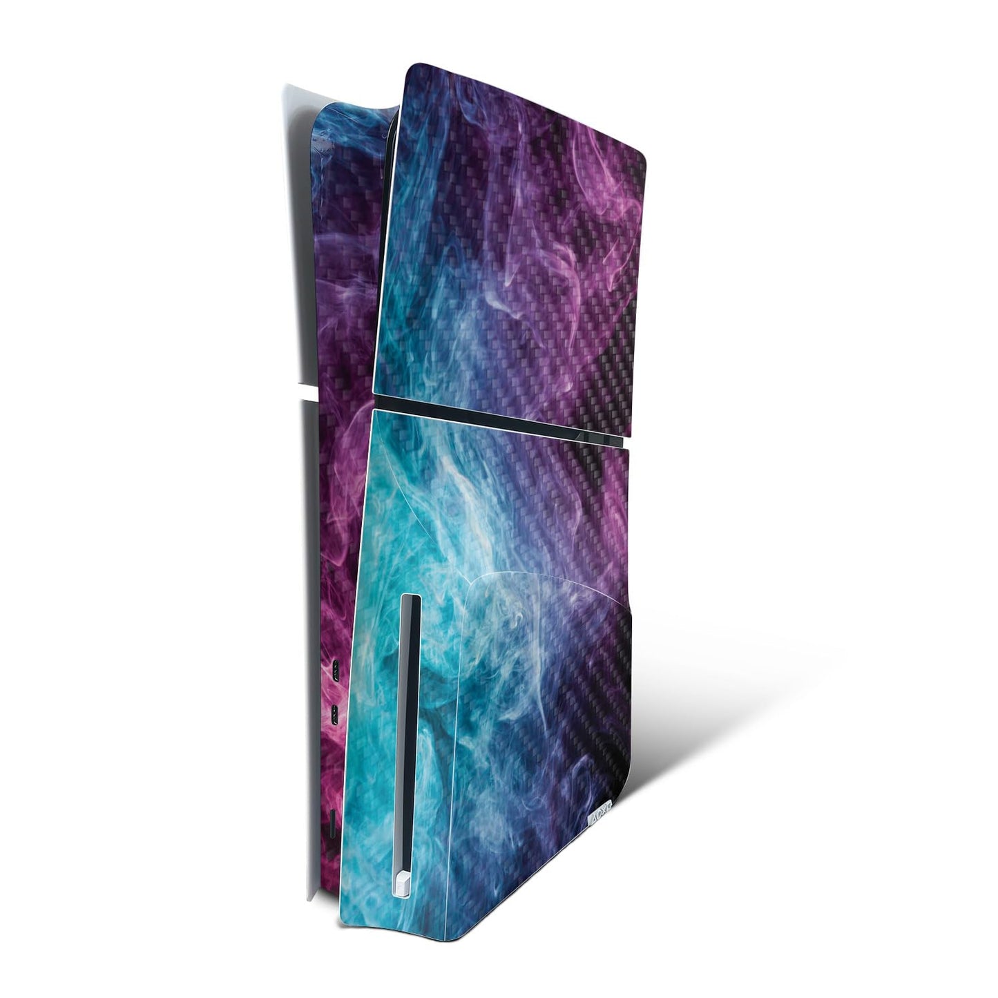 MightySkins Carbon Fiber Skin for PS5 PlayStation 5 Slim Disc Edition Console Only - Mystic Smoke Protective  Durable Textured Carbon Fiber Finish Easy to Apply Made in The USA