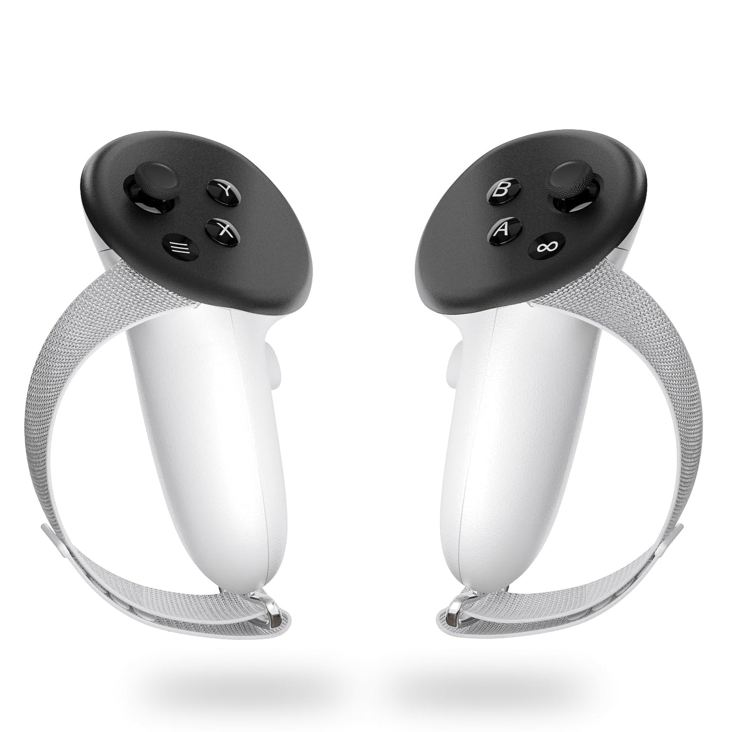 Mayue Controller Grips Cover for Meta/Oculus Quest 3 - Non-Slip Handles, Adjustable Strap, White, VR01 Model