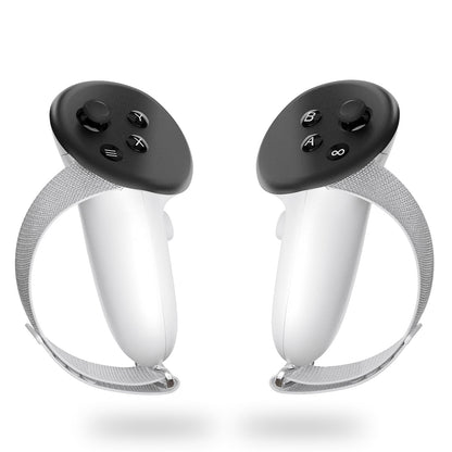 Mayue Controller Grips Cover for Meta/Oculus Quest 3 - Non-Slip Handles, Adjustable Strap, White, VR01 Model