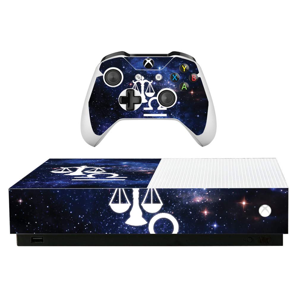 MightySkins Skin for Microsoft Xbox One S All-Digital Edition - Libra | Protective  Durable  and Unique Vinyl Decal wrap Cover | Easy to Apply  Remove  and Change Styles | Made in The USA