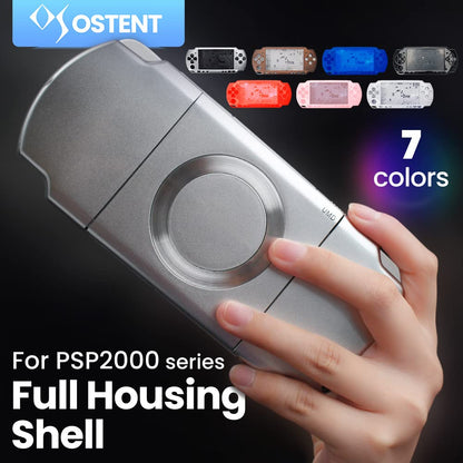 OSTENT Full Housing Shell Faceplate Case for Sony PSP 2000 - Silver, Model 012903