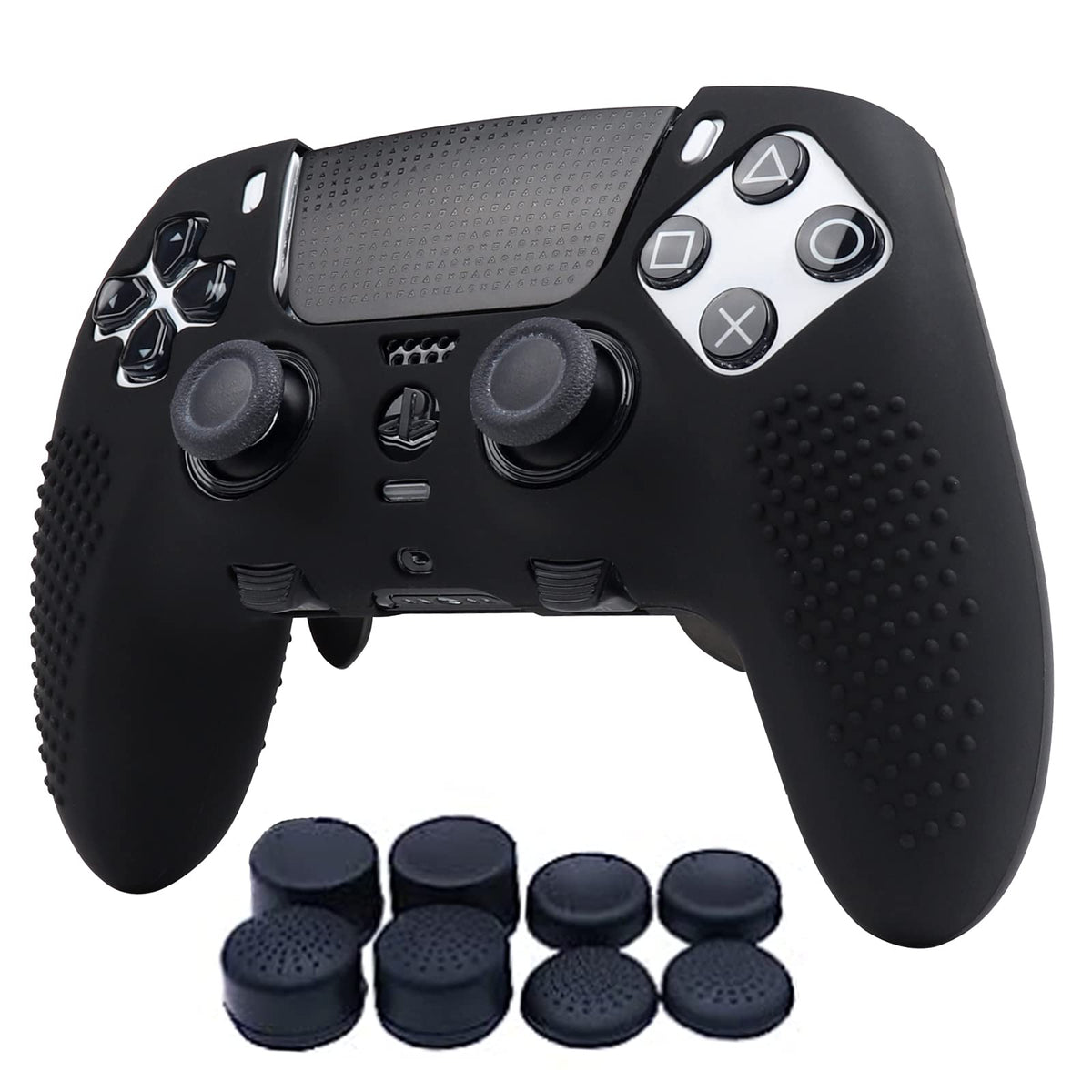 RALAN Silicone Controller Skins with 8 Thumb Gripsr Compatible with PS5 Dualsense Edge Controller Play Station 5 Accessories  Sweat-Proof Anti-Slip Controller Cover Skin Protector