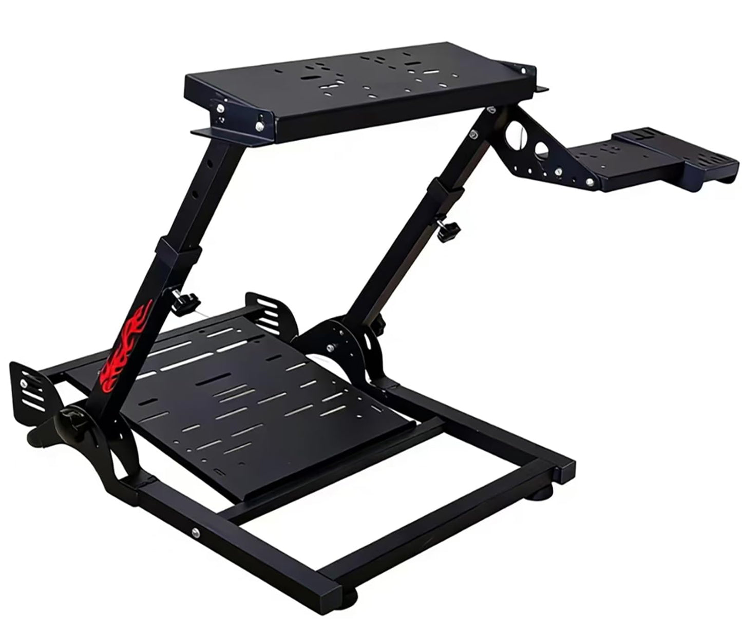 Qvwzd Racing Wheel Stand Foldable Height Adjustable Steering Wheel Stand Portable Racing Simulator Cockpit Metal Frame Universal