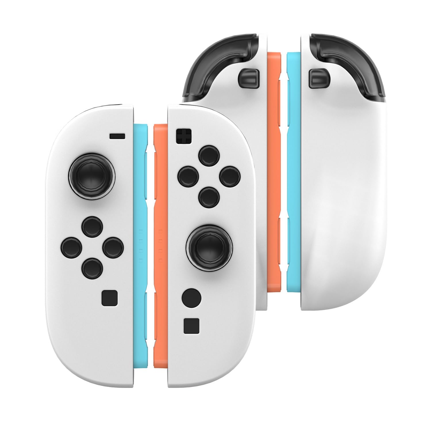 RDFJ Silicone Case Compatible with Nintendo Switch 2 Joycon Controller Anti-Slip (White)