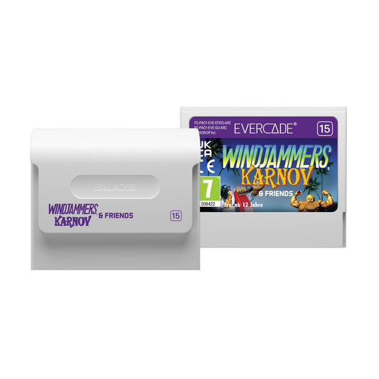 Blaze Entertainment Evercade Cartridge - Windjammers, Karnov & Friends - Small Size