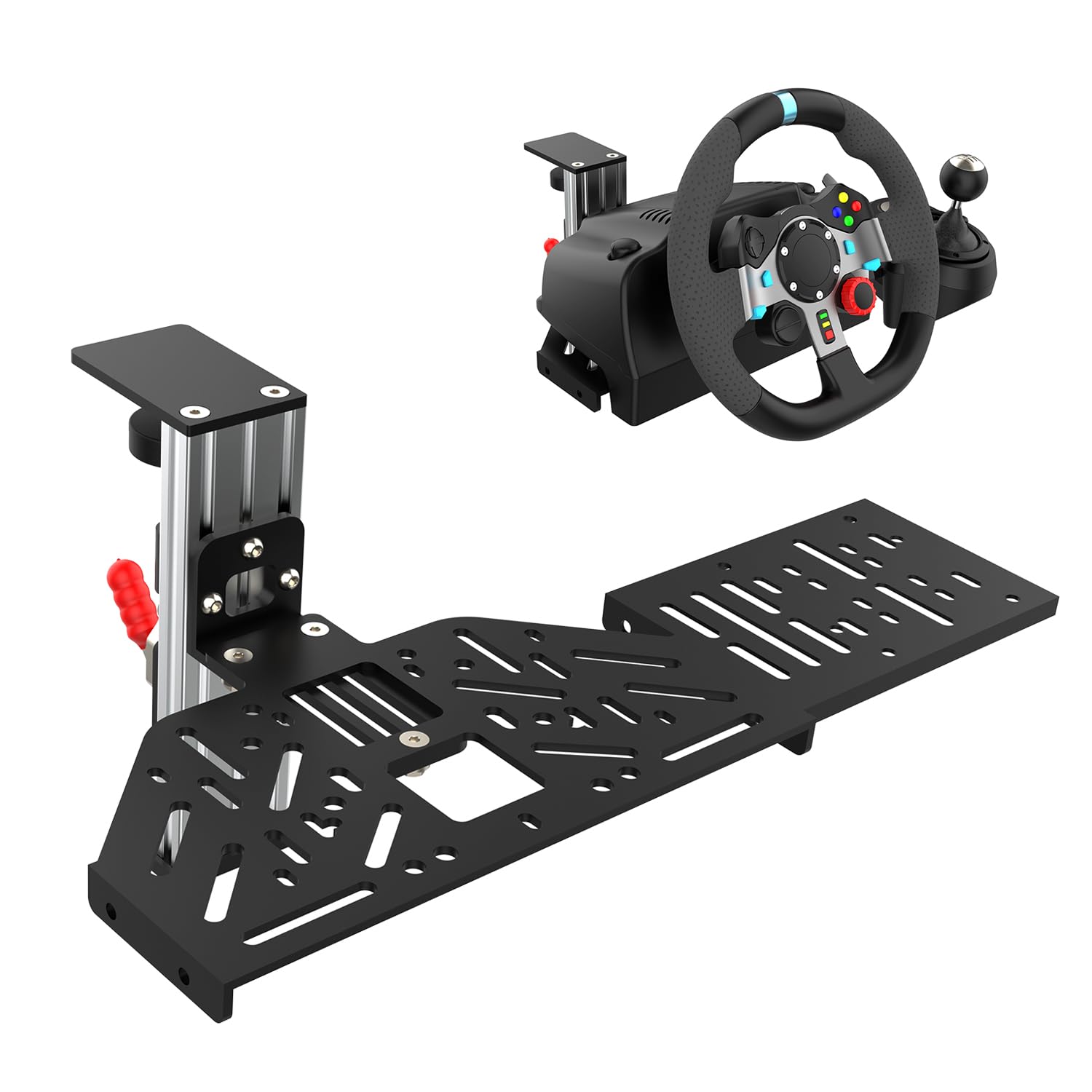 EG STARTS 1 Set Desk Mount for Sim Racing Wheel Stand Simulator Cockpit Wheel Stand Racing Steering Shifter Mount fit for Logitech G25 G27 G29 G920 G923 Thrustmaster T248 T300 T-GT TS-PC T500 T818