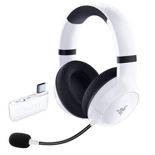 Razer Kaira HyperSpeed Wireless Gaming Headset for Xbox Series X|S  Xbox One  PC: TriForce 50mm Drivers - HyperClear Cardioid Mic - Low Latency Bluetooth - Up to 30 Hour Battery Life - White (Renewed)