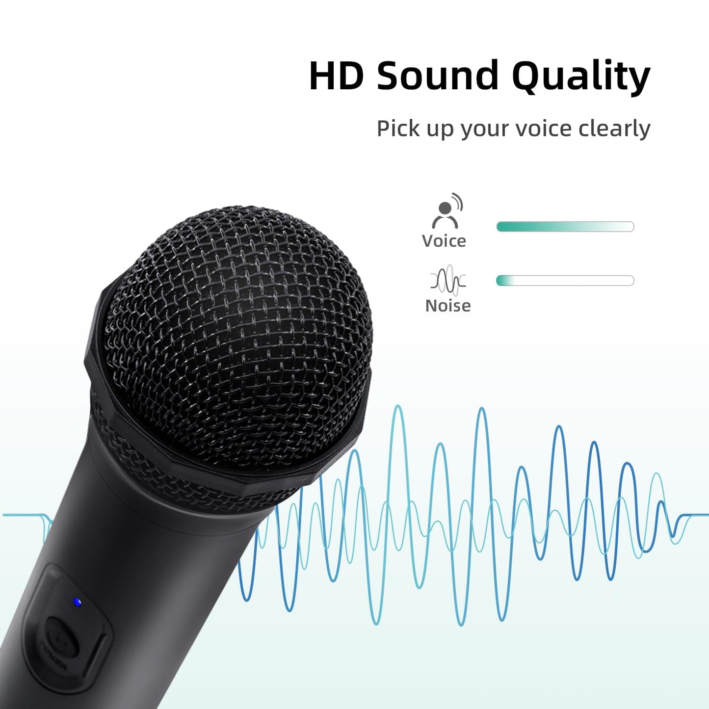 Mcbazel Wireless USB Gaming Microphone, 2 Pack, Compatible with Xbox, PS5, Switch, Black, Model MT-010273