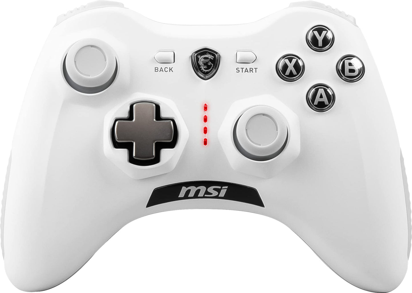 MSI Force GC30V2 White Wireless Gaming Controller  Dual Vibration Motors  Dual Connection Modes  Interchangable D-Pads  Compatible with PC & Android