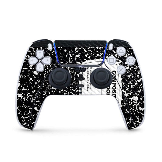 MightySkins Carbon Fiber Gaming Skin for PS5 / PlayStation 5 Controller - Composition Book | Durable Textured Carbon Fiber Finish | Easy to Apply | Made in The USA