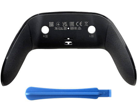 Replacement Back Shell Cover Trim forDualSense Edge Controller Compatible withPS5 DSE- Clip-On Housing with OEM-Spec Soft Rubber Grip  Fixes Yellowing & Peeling (Black)