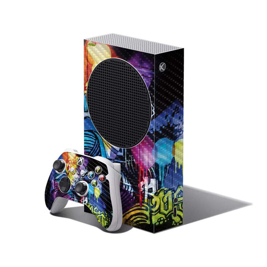 MightySkins Carbon Fiber Skin Compatible with Xbox Series S Bundle - Midnight Mischief | Protective  Durable Textured Carbon Fiber Finish | Easy to Apply | Made in The USA