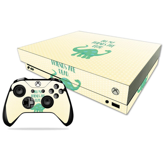 MIGHTY SKINS Xbox One X Skin - Durable Vinyl Decal, All My Friends Are Dead Design, Easy Apply/Remove, Made in USA