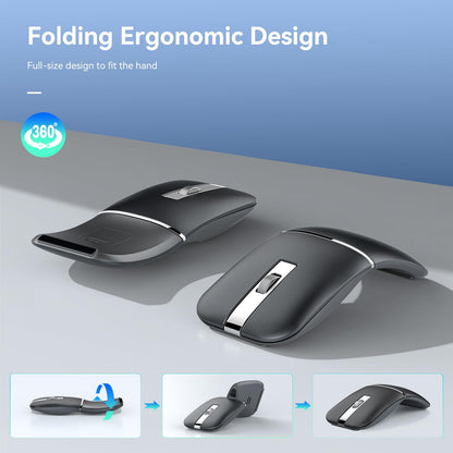WFB Wireless Arc Mouse - Bluetooth Rechargeable, Ultra Slim, 3 DPI, Black