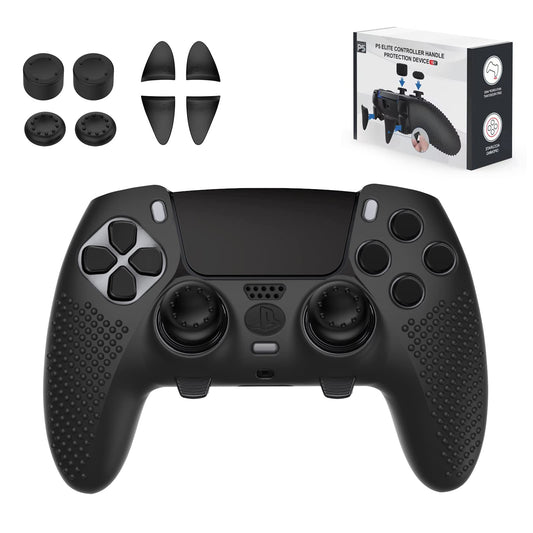 PS5 Edge Controller Cover - Protective Case for PlayStation 5 with 4PCS Thumb Grip Caps & L2 R2 control button Extender