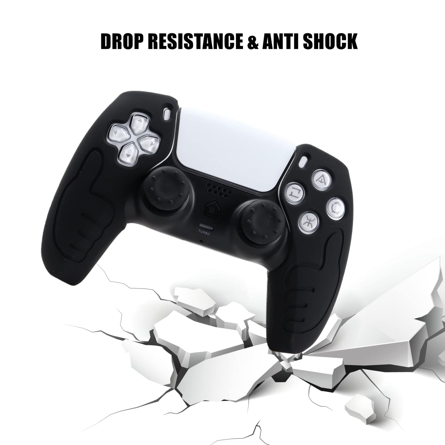 Oiokew Silicone Skin Cover for PS5 Controller - Anti-Slip Case with 10 Joystick Grips - PS5 Controller #10