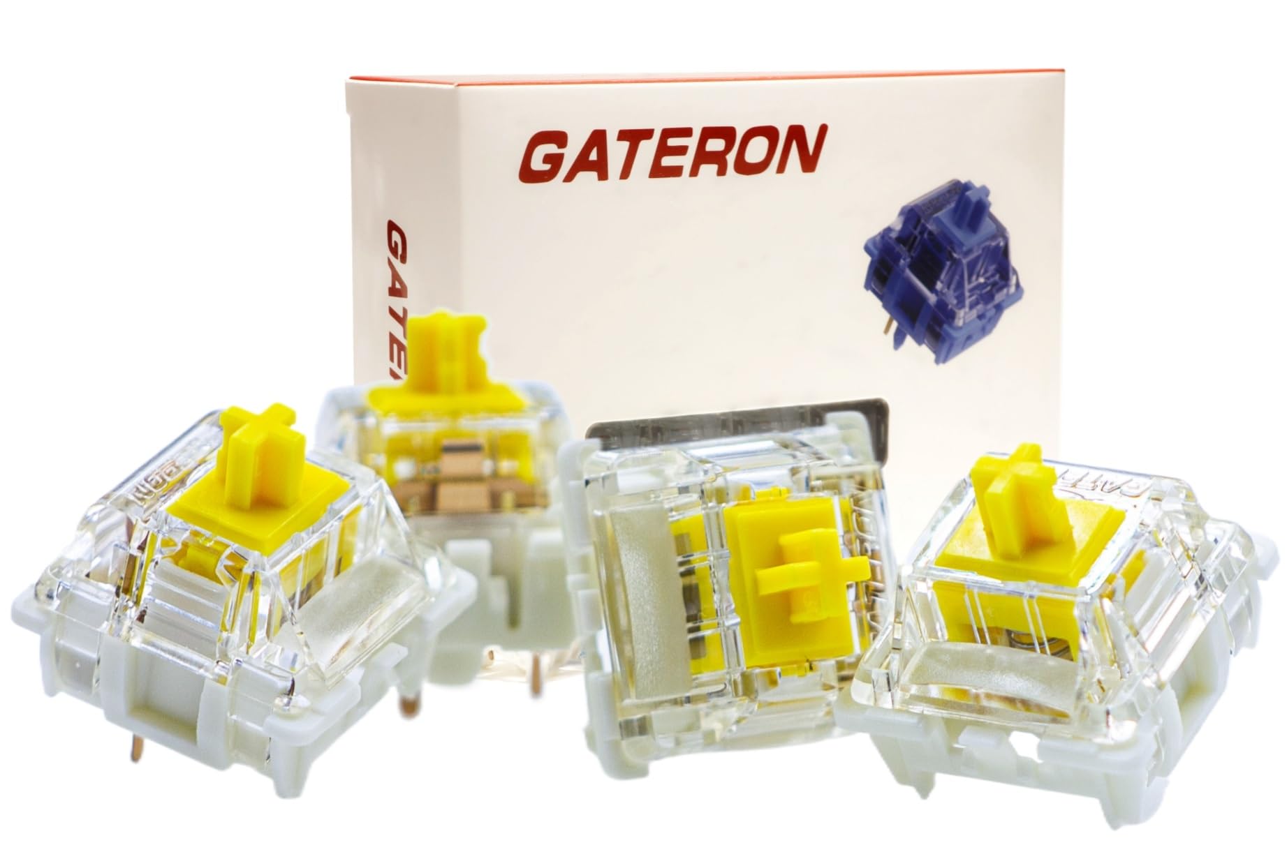 Gateron 105Pcs Pre lubed G pro V3.0 MX Mechanical Gaming Keyboard Split Tactile 50gf Switches material name Stem Linear RGB SMD Switches 3 pin (Yellow)