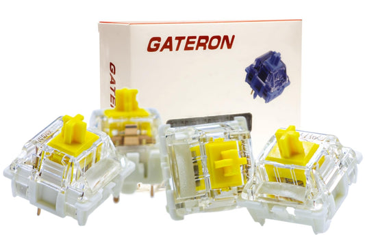 Gateron 105Pcs Pre lubed G pro V3.0 MX Mechanical Gaming Keyboard Split Tactile 50gf Switches material name Stem Linear RGB SMD Switches 3 pin (Yellow)