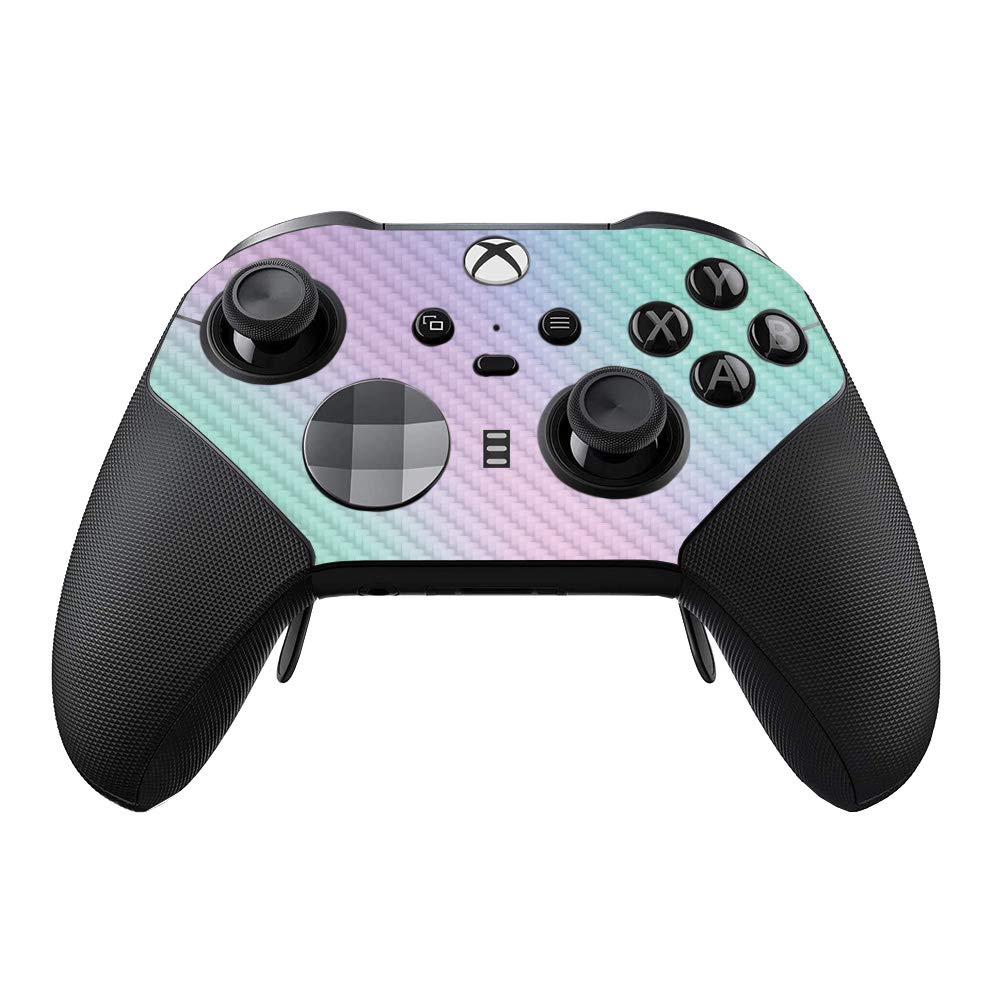 MightySkins Carbon Fiber Skin Compatible with Xbox Elite Series 2 Controller - Cotton Candy | Protective  Durable Textured Carbon Fiber Finish | Easy to Apply and Change Styles | Made in The USA