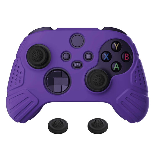 eXtremeRate PlayVital Guardian Edition Purple Ergonomic Soft Anti-slip Controller Silicone Case Cover for Xbox Series X/S  Rubber Protector Skins with Joystick Caps for Xbox Core Wireless Controller