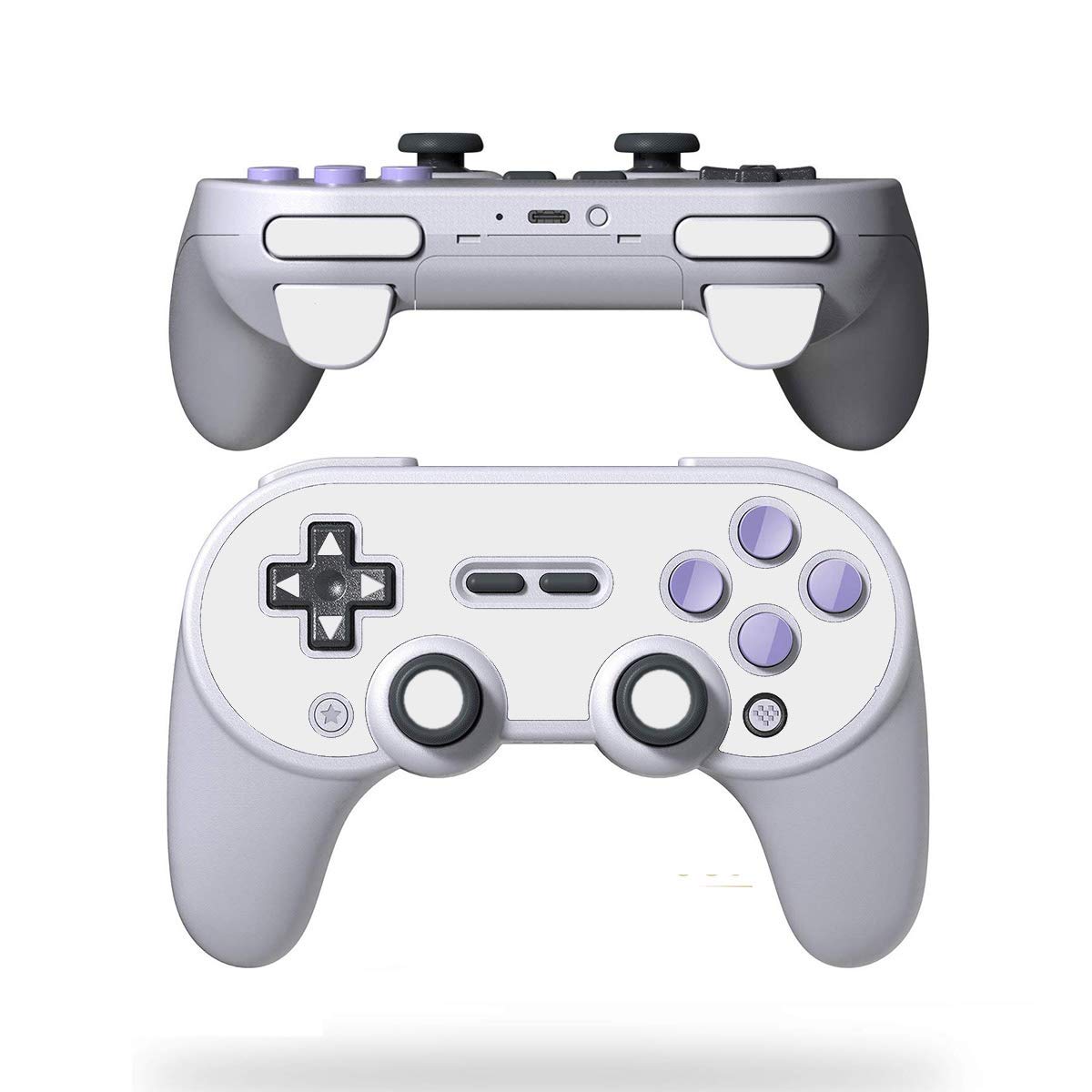 SopiGuard Skin for 8BitDo SN30 Pro+ Controller Precision Cut Vinyl Sticker Wrap (3M Matte White)