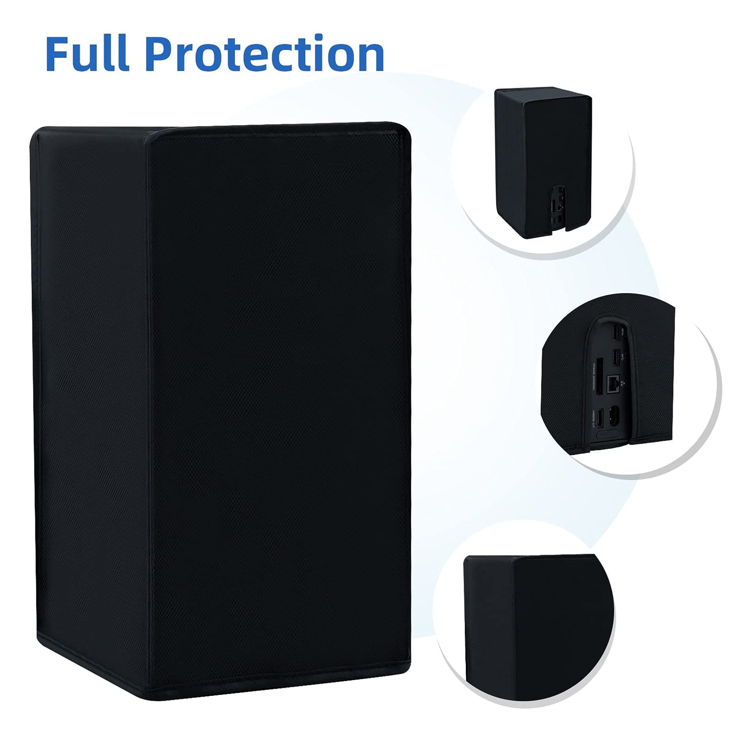 Mcbazel Xbox Series X Dust Cover, Waterproof Oxford Fabric, Anti-Scratch, Easy Access Cable Port, Black, Model MT-000016