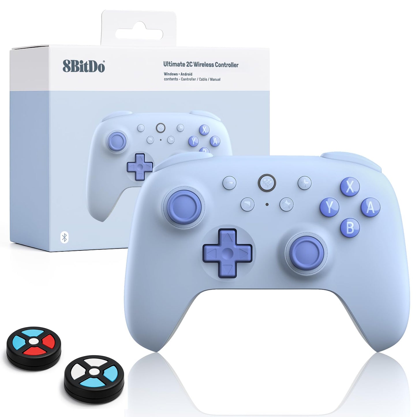 8Bitdo Ultimate 2C Bluetooth Controller for Switch/Switch 2 - Wireless Gaming Controller with Hall Effect Joysticks  6-Axis Motion Control  Remappable L4/R4 Bumpers & Turbo Function(Blue)