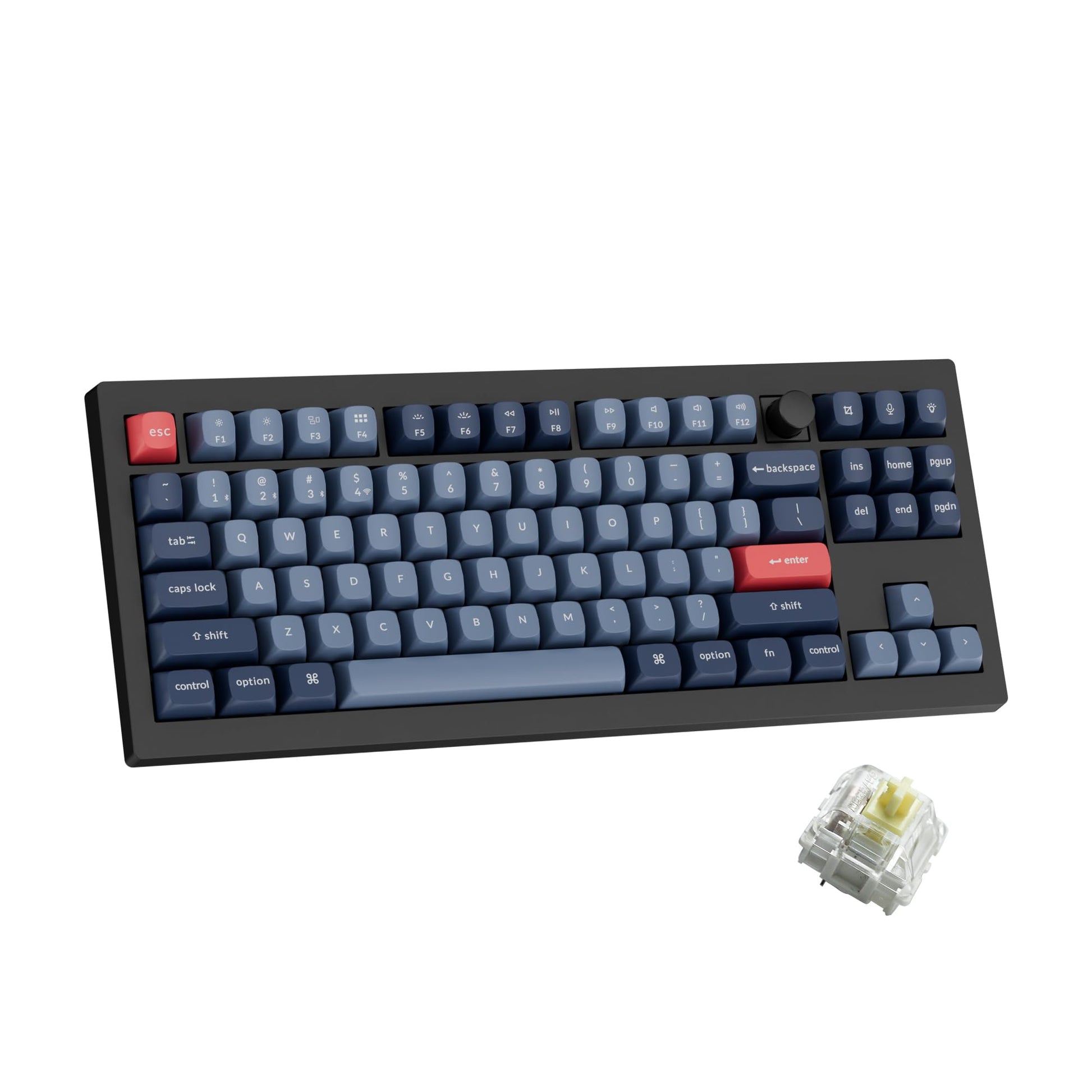 Keychron V3 Max TKL Wireless Mechanical Keyboard  QMK/VIA RGB Bluetooth/2.4 GHz/Wired  87 Keys Hot-Swappable with Gateron Banana Switch  Compatible with Mac Windows Linux