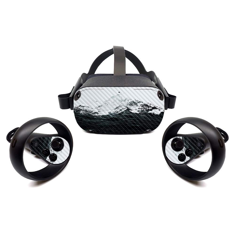 MightySkins Carbon Fiber Skin for Oculus Quest - Mountain Waves | Protective  Durable Textured Carbon Fiber Finish | Easy to Apply  Remove  and Change Styles | Made in The USA