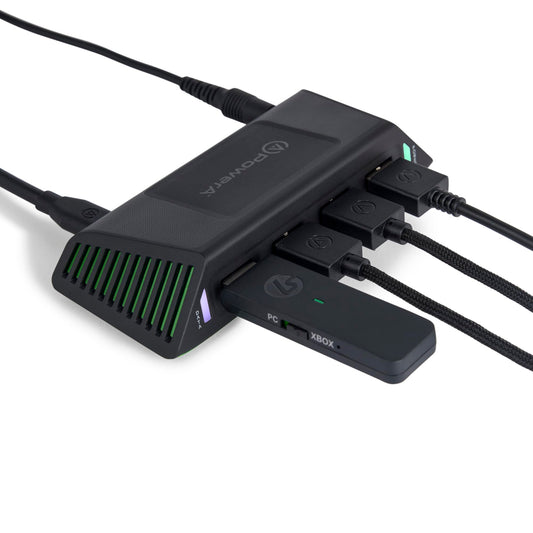 PowerA 4-Port USB Hub for Xbox Series X|S - 5Gbps, AC Powered, Black, Model XBAC0220-01