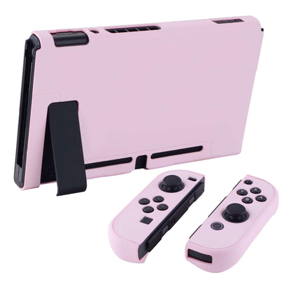 eXtremeRate Back Cover for Nintendo Switch - Hard Shell, Soft Touch, Cherry Blossoms Pink, Model NTP312