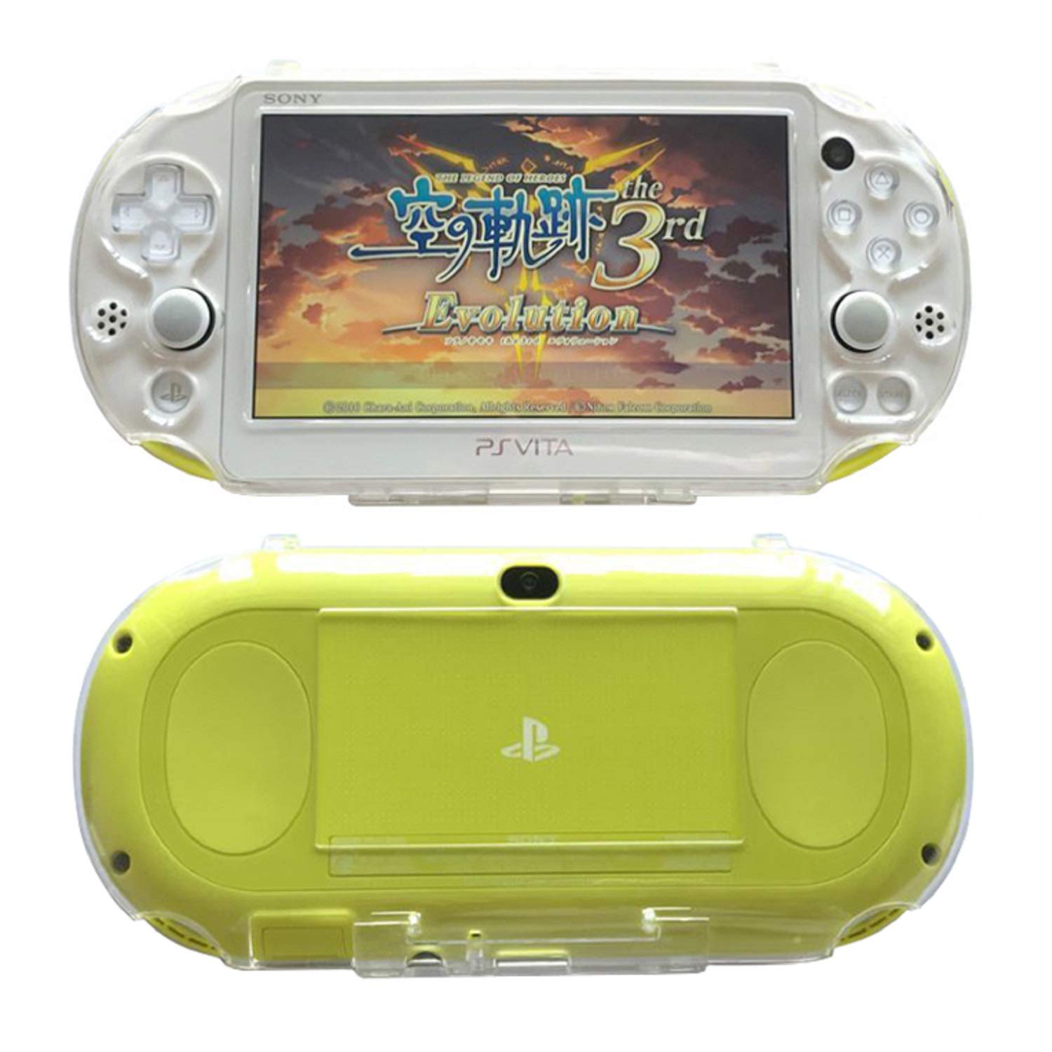 RDFJ Full Cover Skin stone Clear Hard Case for PSVita2000 Series