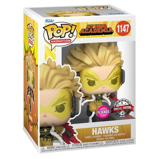 Funko Pop! Vinyl Figure - My Hero Academia S9 Hawks (Flocked) #1147 - Multicolored Special Edition
