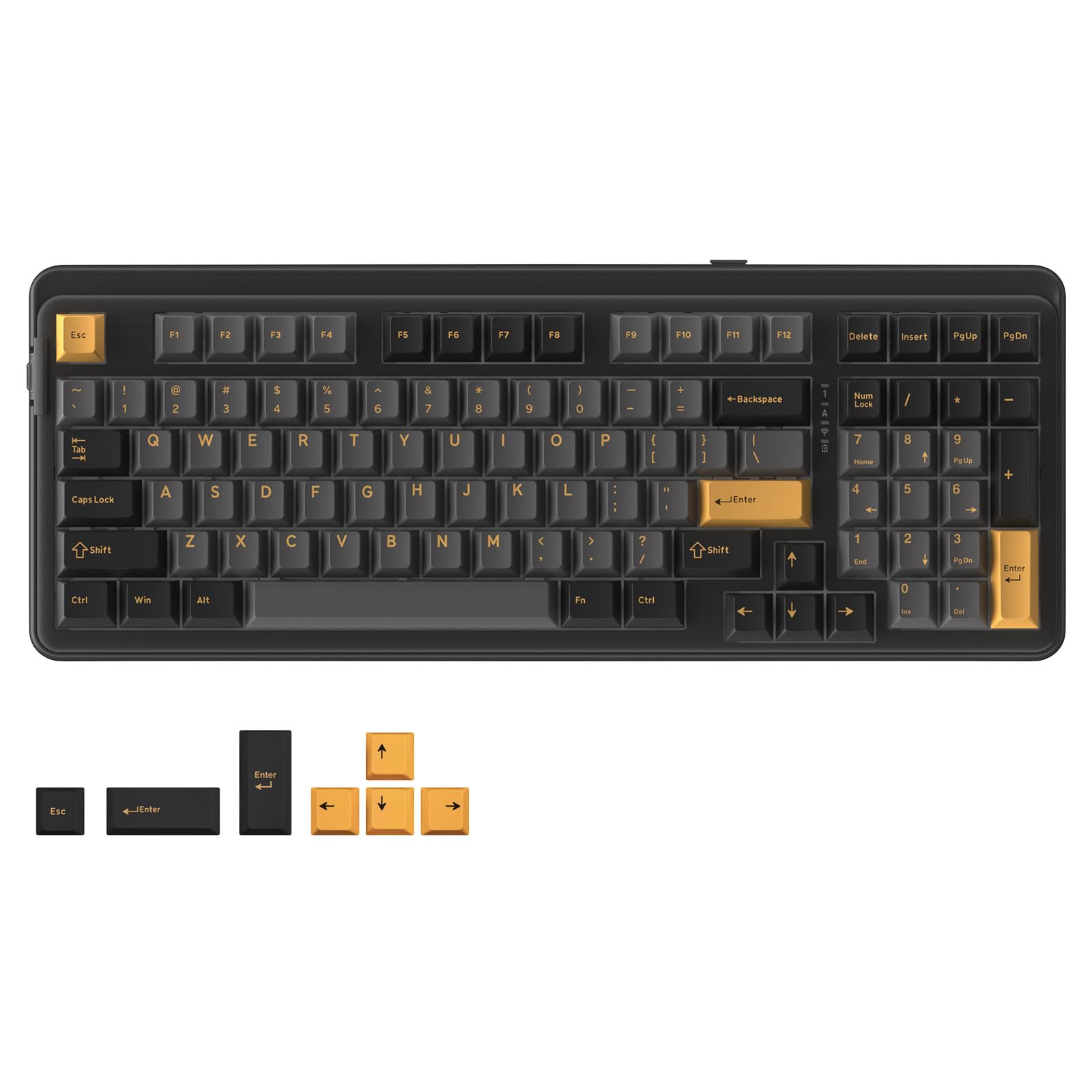 DAREU EK98pro Wireless Mechanical Keyboard 96% Creamy Gaming Keyboard with Number Pad Tri-Mode BT/2.4GHz/USB-C Pre-lubed Linear Switches Gasket Structure Hot Swappable Custom Backlit for Win/Mac