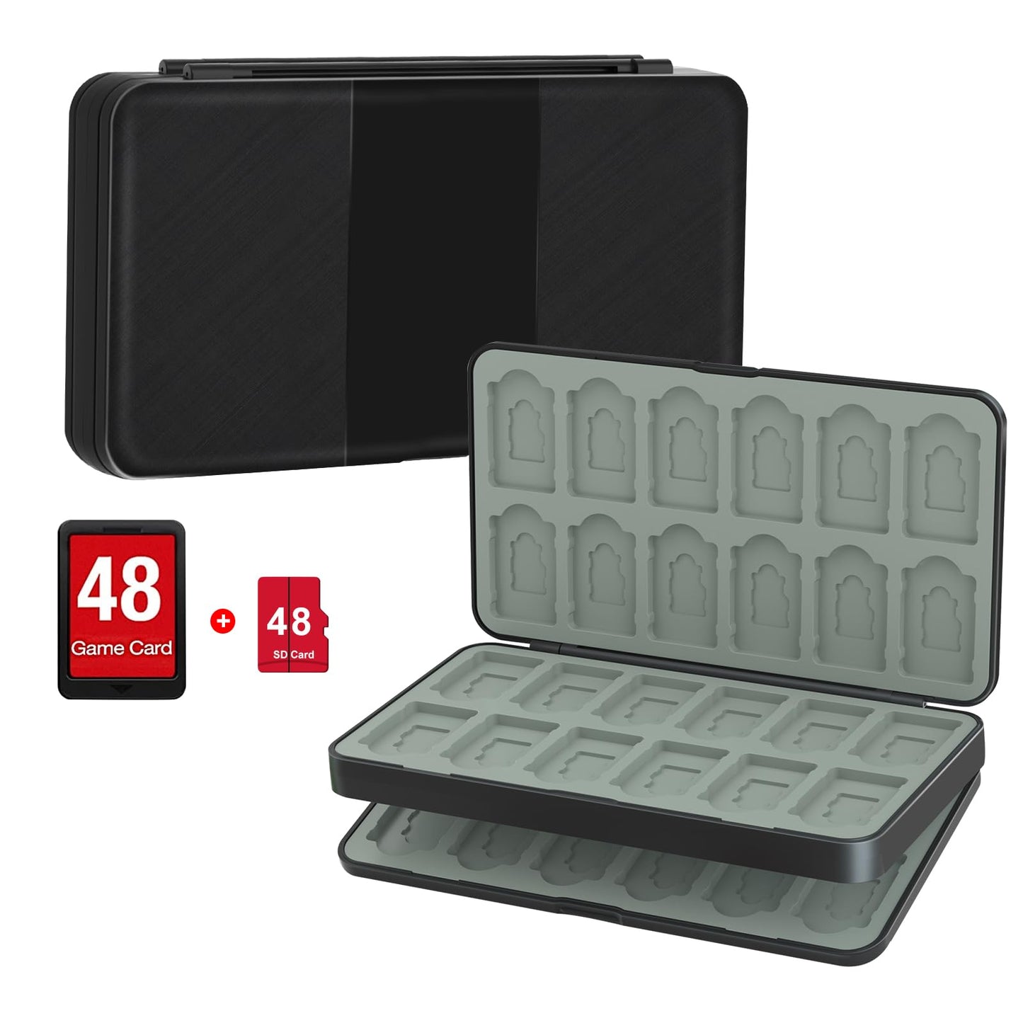 48 Game Card Case for Nintendo Switch OLED 2021/Switch/Switch lite  48 Game Holder Cartridge Case for Switch Game Cards  Compact & Portable Game Storage Case Box