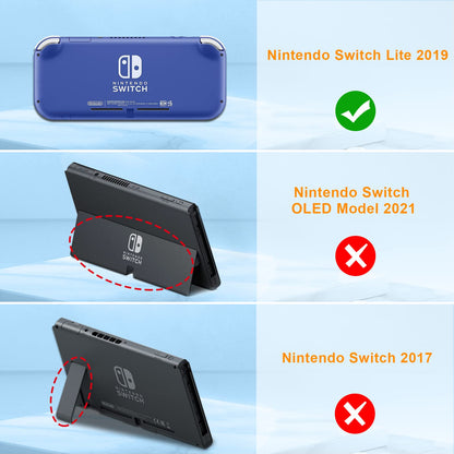 KENOBEE Silicone Case for Nintendo Switch Lite - Ergonomic Grip, Shock-Absorption, Anti-Scratch, Mario Red, Model KDAD001