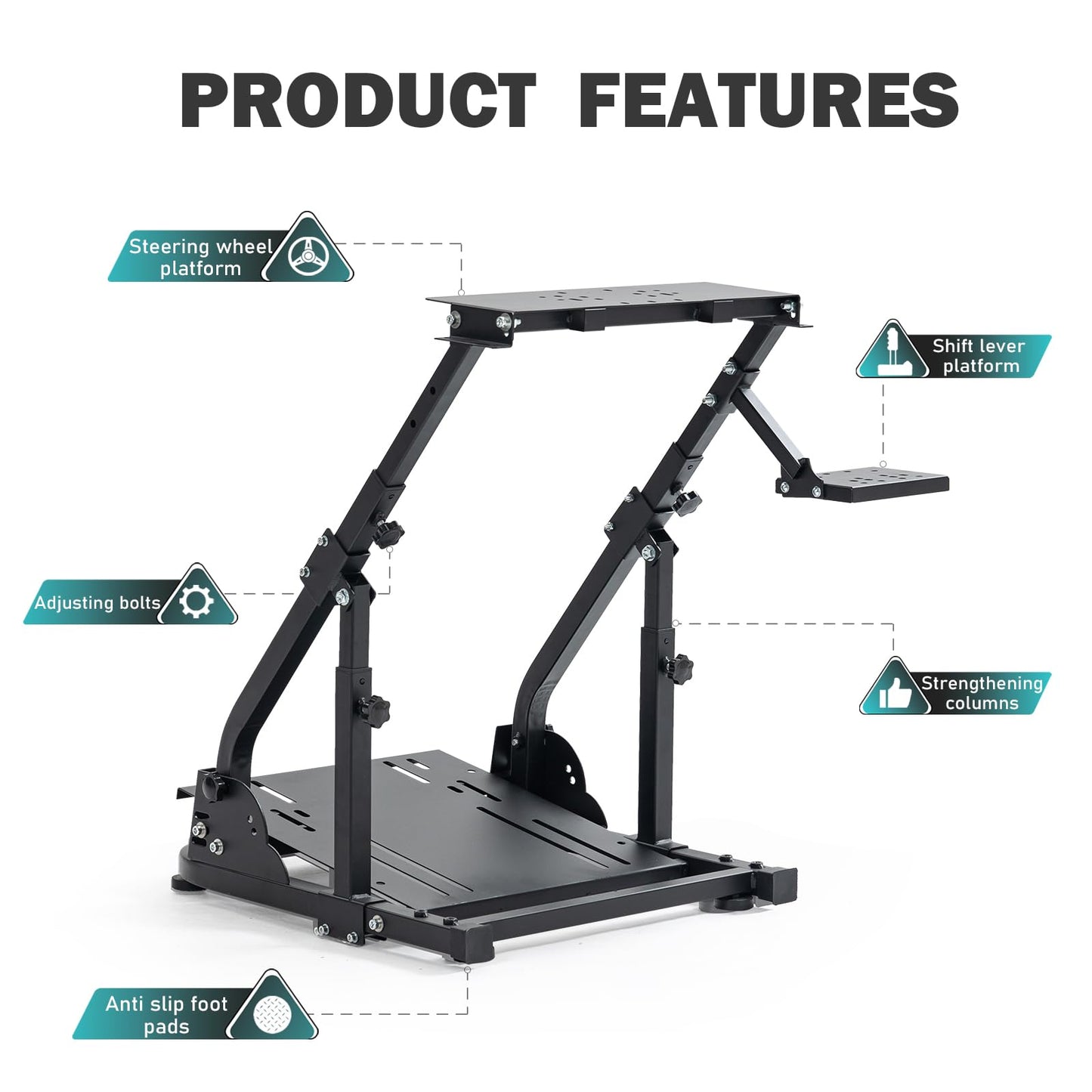 Anman Racing Wheel Stand for Logitech/Thrustmaster/PC - Upgrade Stability - Model 31HJQBZDZJ - STAND