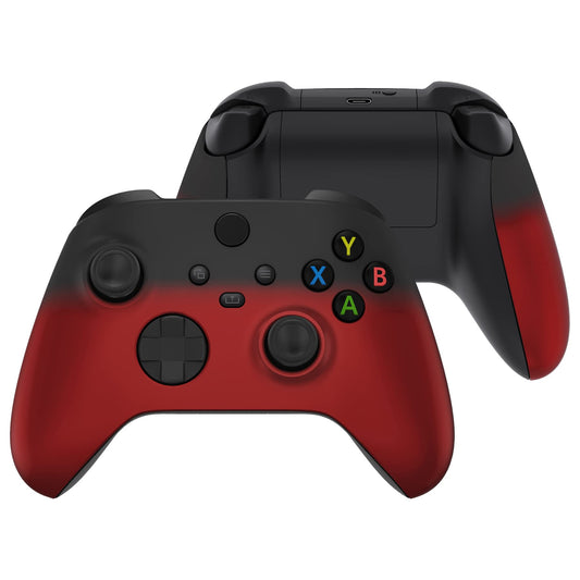 eXtremeRate Side Rails Grips Shell for Xbox Series X & S Controller  Shadow Red Soft Touch Custom Accessories Back Panels Cover Faceplate for Xbox Core Wireless Controller [Controller Excluded]