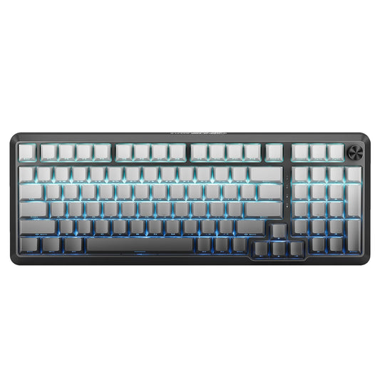 Redragon Wireless Mechanical Keyboard with Knob Gasket Structure Tri-Mode BT5.0/USB-C/2.4GHz Hot Swappable Keyboard Creamy Sound RGB Backlit PBT Keycaps Computer Gaming Keyboards K688SP