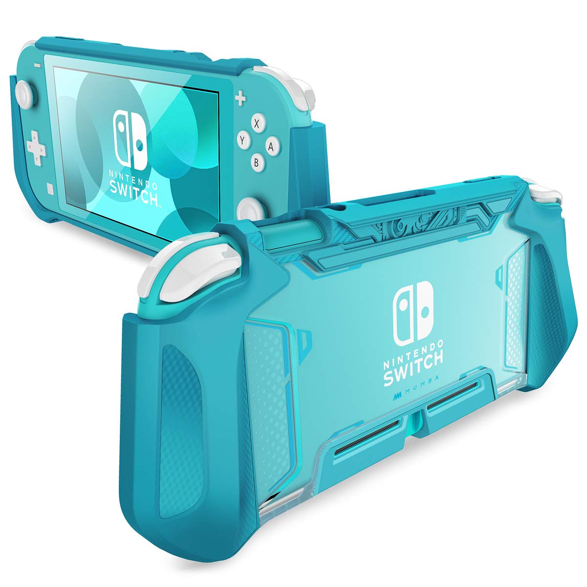 Mumba Grip Case for Nintendo Switch Lite - TPU Protective Cover, Peacock, Blade Series, Portable Accessories