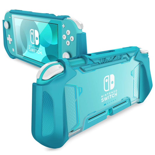 Mumba Grip Case for Nintendo Switch Lite - TPU Protective Cover, Peacock, Blade Series, Portable Accessories