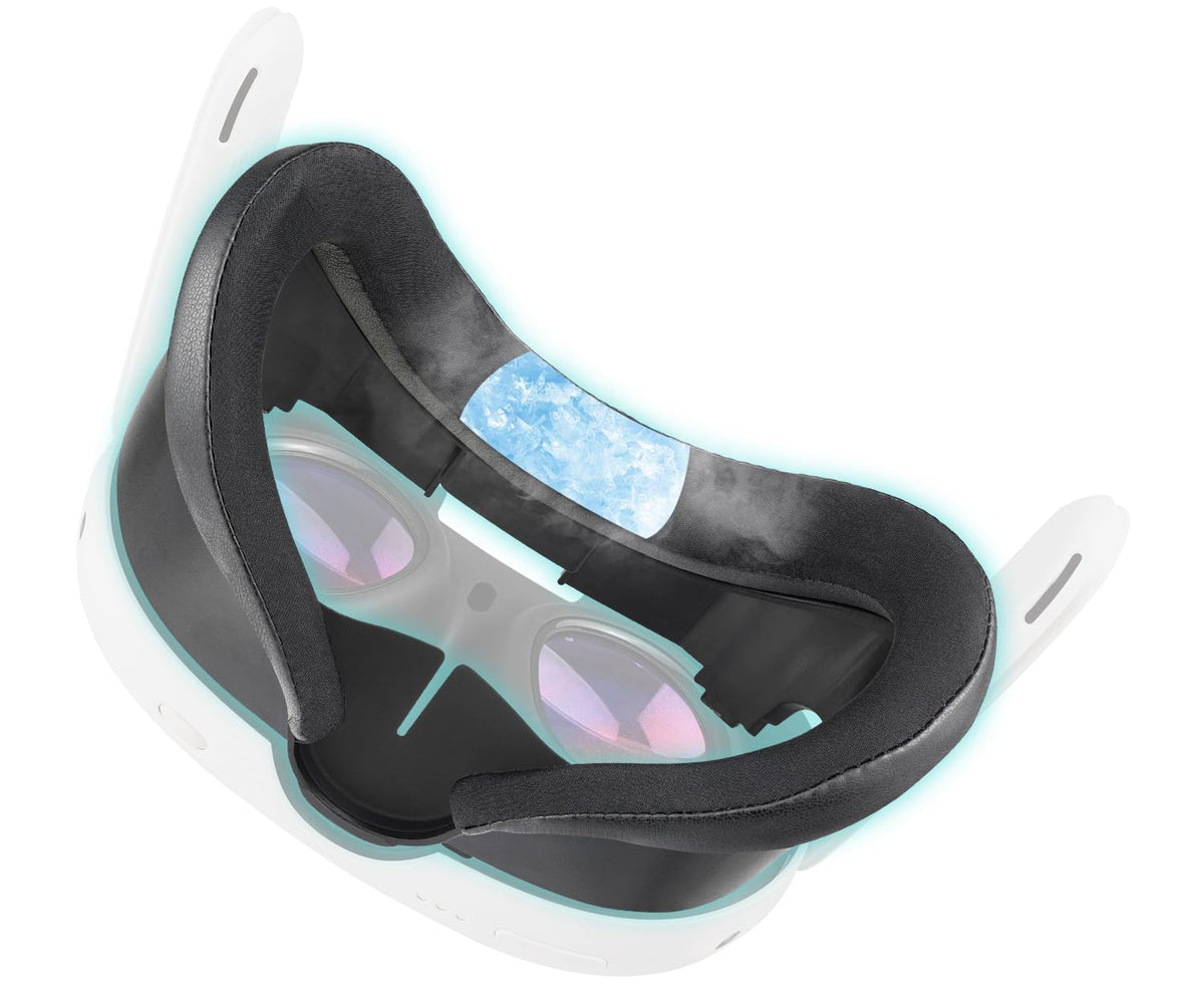 SOULWIT Cooling Gel Face Cushion Cover (Facial Interface) Replacement Kit for Oculus Quest 3  Anti-Leakage Nose Pad  VR Accessories for Meta Quest3