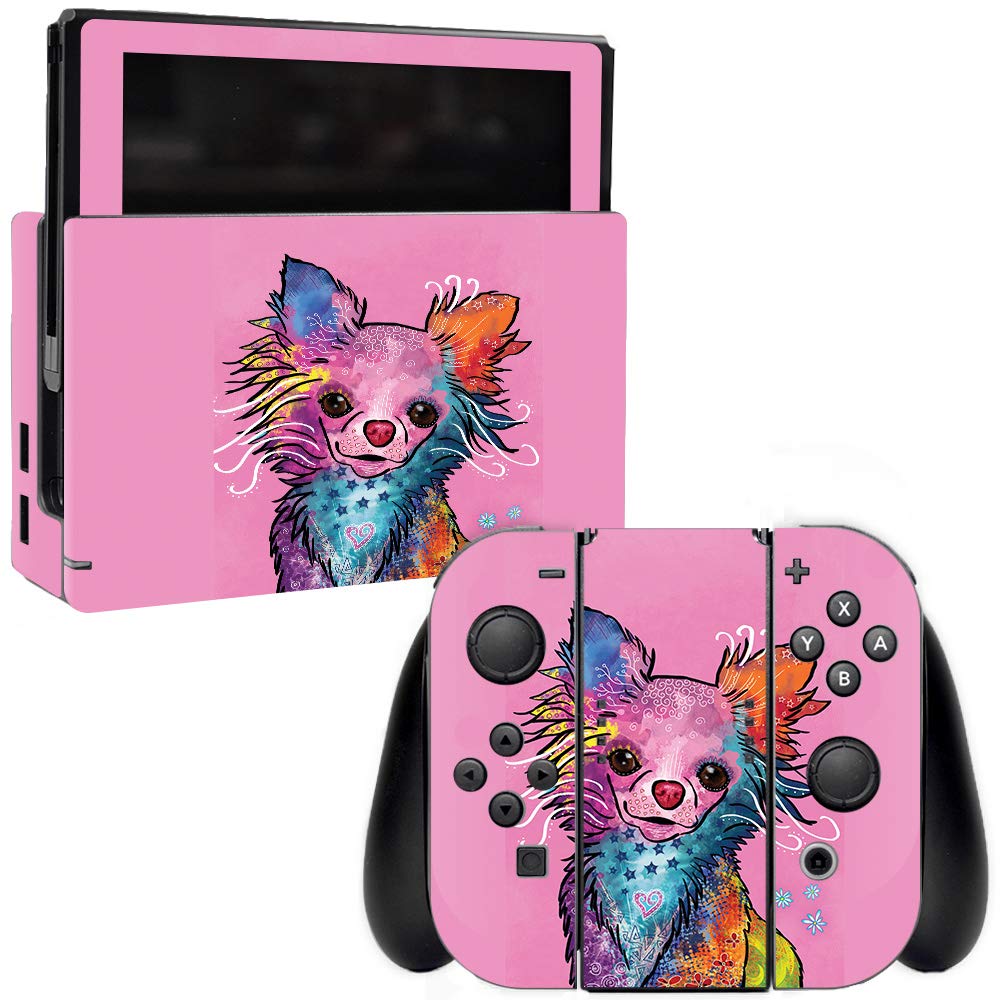 MIGHTY SKINS Nintendo Switch Skin - Chihuahua Rainbow | Durable Vinyl Decal, Easy to Apply & Remove, Model NISWI-Chihuahua Rainbow