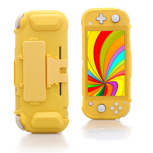 ECHZOVE Purple Switch lite Case  Protective Case for Nintendo Switch lite with Game Storage and Kickstand - Purple
