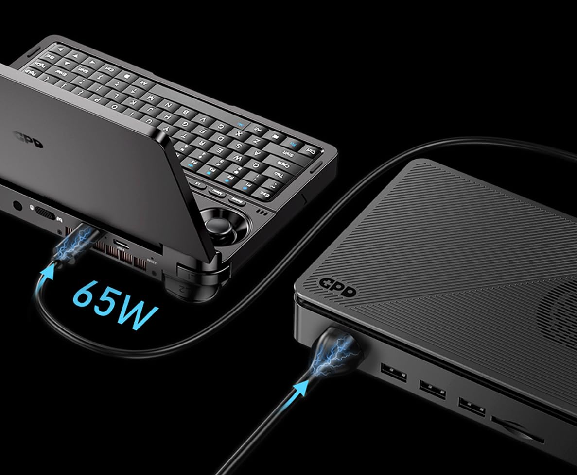 GPD WIN Mini Handheld Game Console - 7" Touchscreen, AMD Ryzen 7, 16GB RAM, 1TB SSD, Black