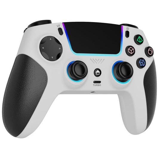 LED Wireless Controller for PS5 with PS5 Pro/PC/iOS/Android/MAC/Steam Deck  Hall-effect joysticks/ Programmable/Dual Vibration/ Turbo & Macro /8 Color RGB Lighting/1000mAh Battery 3.5mm Audio Jack/6-Axis Motion Contro Gamepad